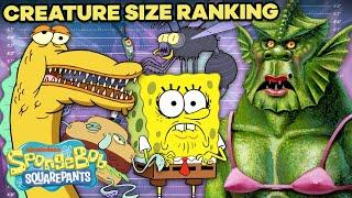 WEIRDEST Creatures on SpongeBob Ranked by Size! 