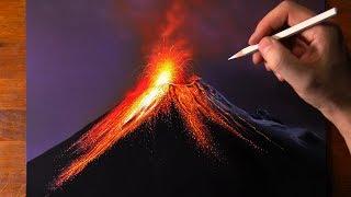 Volcano Drawing 