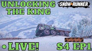 Hard Mode LIVE! No Chained Tires! Let's Get The King! Episode 1 In Amur SnowRunner Season 4 DLC