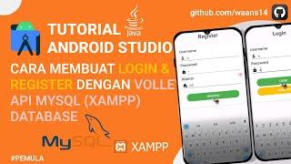 Cara Membuat Login Dan Register Dengan Volley API Mysql Database | Android Studio Tutorial #java