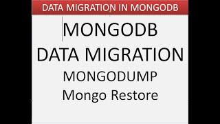 Mongodb data migration | Migrate data from mongodb