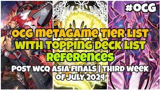 Yu-Gi-Oh! - OCG Metagame Tier List With Topping Deck List References | Post WCQ Asia Finals