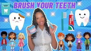 Brush Your Teeth  Learning with Ms Houston  Kids Songs + Nursery Rhymes