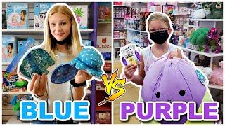 Blue Vs Purple Fidget Shopping Challenge!!! No Budget!!!