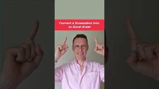 Convert screenshot images into Excel sheets #shorts
