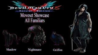 【Devil May Cry 5】V Moveset Showcase All Familiars, Abilities, Provocations & Checkmates