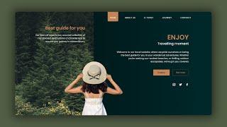 Design a Travelling Landing Page Website Using HTML and CSS | Responsive Design Tutorial