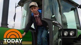 Meet the 8-year-old farmer going viral on TikTok for love of tractors