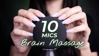 ASMR Brain Massage on 10 Different Mics (No Talking)