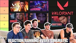 New Valorant Players React/Rank EVERY Valorant Cinematic | REACTION