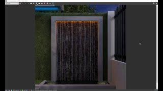 SKETCHUUP | VRAY | GARDEN WATERFALL MATERIAL | MIX VALUE