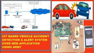 IOT BASED VEHICLE ACCIDENT DETECTION AND ALERT SYSTEM OVER WEB APPLICATION USING ARM7