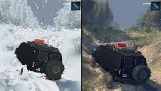 SpinTires | Winter Mod vs Normal Game | Day Comparison | First Look