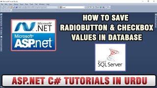 ASP NET C# Tutorial In Urdu - Saving RadioButton & CheckBox values in the database