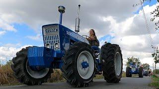 Biggest classic convoy of ONLY Ford oldtimer tractors driving in Belgium // never seen before!