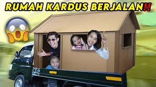 KITA BIKIN RUMAH KARDUS DI ATAS MOBIL BAK‼️ BISA TIDUR SAMBIL KELILING SERU BANGET‼️