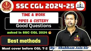 Time and Work (Pipes and cistern) good questions asked in SSC CGL 2024 T-1