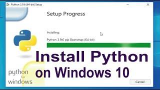 Install Python on windows 10 with pip setup