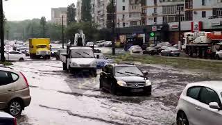 Улица Балковская в Одессе во время дождя