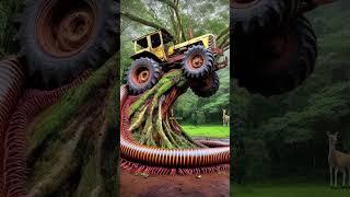 Abandoned Tractor Discovery in the Wild  | Unexpected Wildlife Encounter #shorts #trending