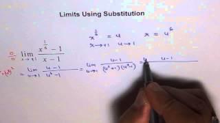 Limits Using Substitution of Variable Sixth Root