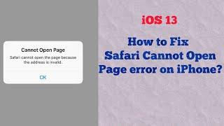 Fixed - Safari Cannot Open Page because it could not Connect to Server or Address is Invalid iOS 13