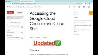 #NEW Accessing the Google Cloud Console and Cloud Shell || #qwiklabs |#updated [With Explanation️]