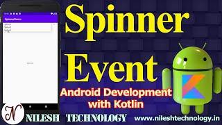 Android Spinner and OnItemSelectedListener Event Kotlin