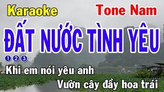 Đất Nước Tình Yêu Karaoke Tone Nam - Nhạc Sống - Nhật Dũng KB