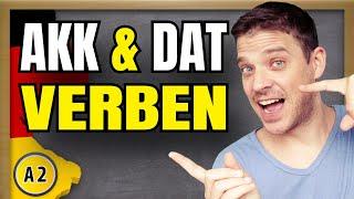 Verben mit Dativ & Akkusativ | German verbs with accusative & dative | Grammar explained!