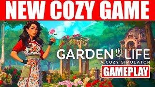 NEW COZY GAME | Gardening with a ghost! (Garden Life: A Cozy Simulator Playthrough)