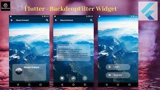 Flutter Tutorial - Flutter BackdropFilter Widget