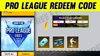 FREE FIRE PRO LEAGUE REDEEM CODE | FREE FIRE NEW EVENT | REDEEM CODE TODAY