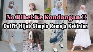 NO RIBET !! OUTFIT KONDANGAN SIMPLE - ootd hijab remaja Kekinian