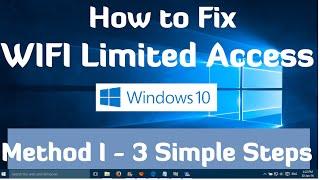 How to fix wifi limited access problem in windows 10 and Windows 11 - Method I