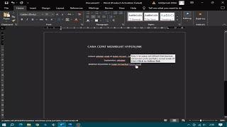 Cara membuat hyperlink di ms word