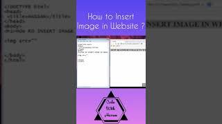 How to Insert Image in Website? #CodeWithHassan  #shorts #html  #trending