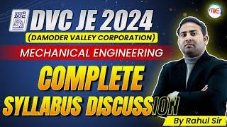 DVC JE 2024 Mechanical Engineering Complete Syllabus Discussion | DVC JE Syllabus by Rahul sir