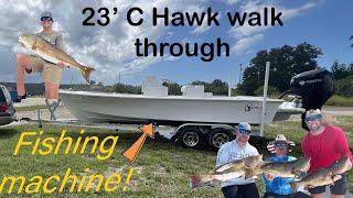 Two week review and walk through of 23' C Hawk boat!