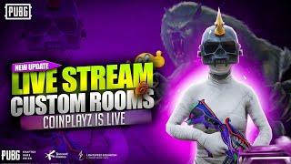 NEW UPDATE 3.4 | PUBG MOBILE LIVE CUSTOM ROOMS | COIN PLAYZ  LIVE