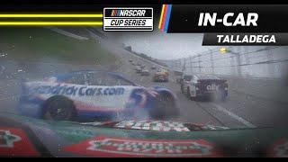 In-car: Ryan Preece makes hard contact with Kyle Larson | NASCAR | Talladega