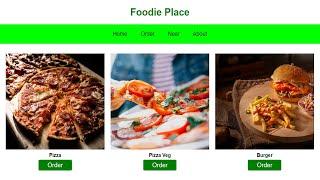 Responsive food website using HTML and CSS | Create Responsive website using grid in CSS