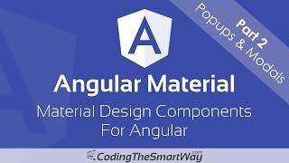 Angular Material - Part 2: Popups & Modals (Dialogs, Tooltips and SnackBars)