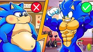 FAT Sonic Became to Muscle Sonic - Sonic the Hedgehog 2 Animation