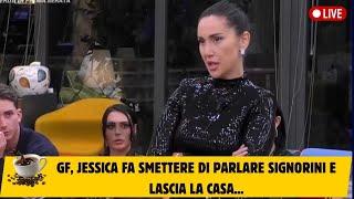 GF, Jessica fa smettere di parlare Signorini e lascia la casa...