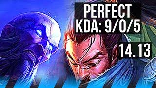 RYZE vs YASUO (MID) | 9/0/5, Legendary | NA Diamond | 14.13