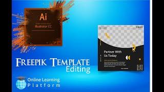 Freepik Template Editing in Adobe Illustrator CC