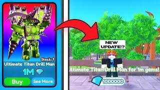 NEW UPGRADED TITAN DRILL MAN!  LUCKY MARKETPLACE!  | Roblox Toilet Tower Defense