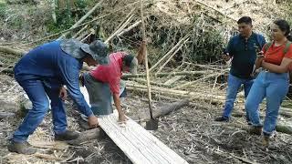 HACER ESTERILLA Y LIMPIEZA DE ESTA EN CURSO DE GUADUA