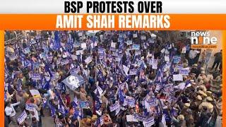 BSP Workers Protest in Agra Against Amit Shah's Remarks | Uttar Pradesh | News9